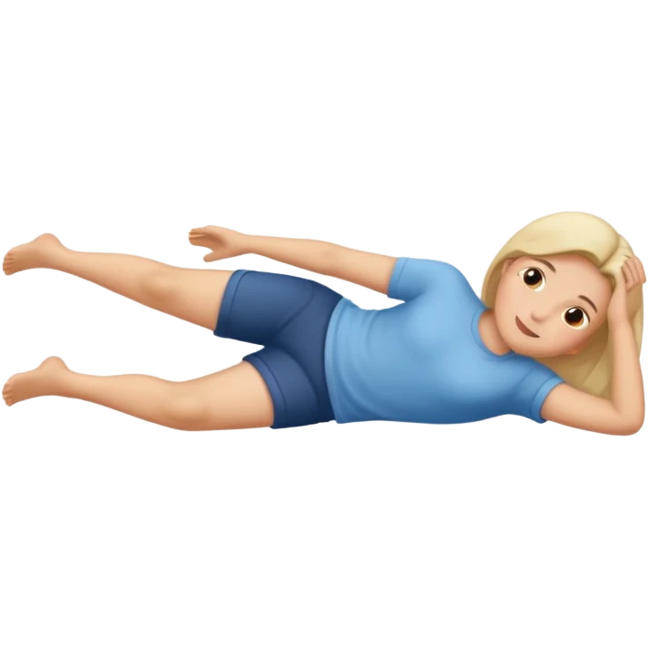 but lying down though full body emoji