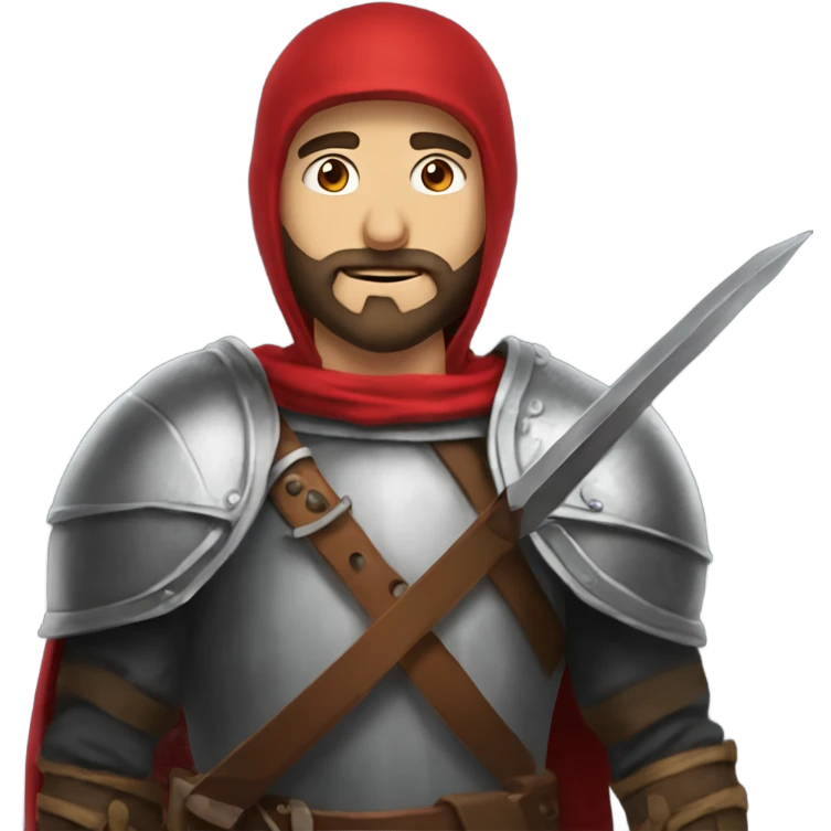 make an emoji like this 🧙🏻‍♂ but instead the guy without a beard and also wearing "Crusaders" clothing and a helmet plus with a sword and shield

 emoji