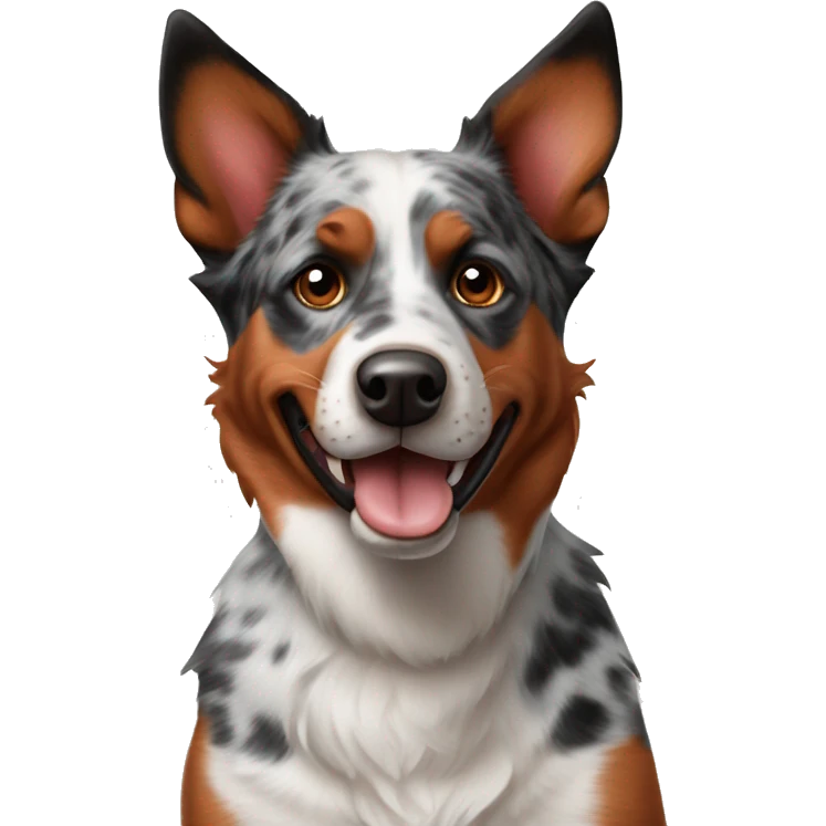 red merle australian cattle dog emoji