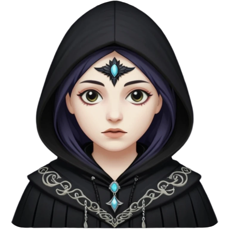 necromancer with black raven outfit  emoji