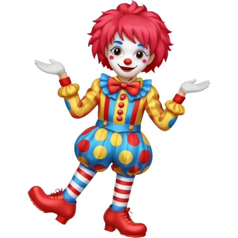 clown smile friendly young emoji