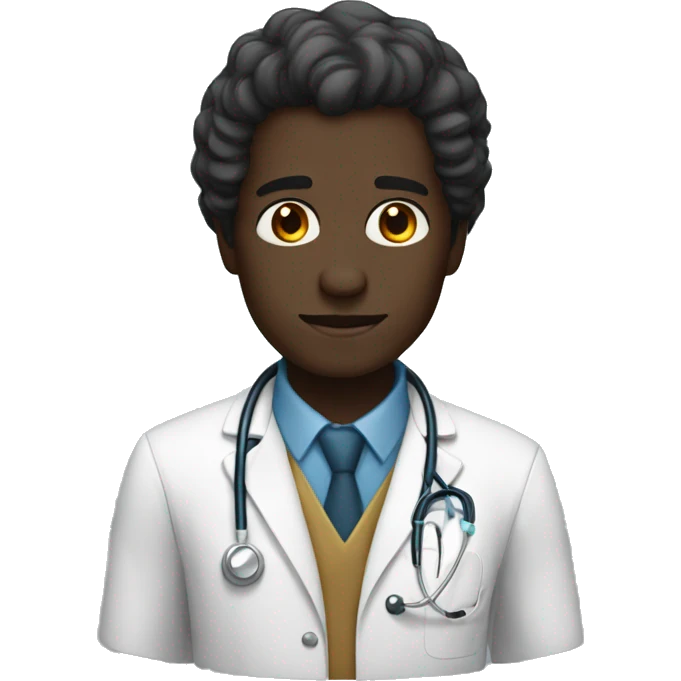 level 3 dark skin man doctor emoji