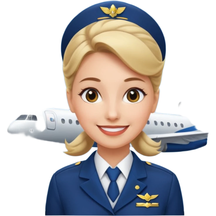 stewardess and air behind the stewardess emoji