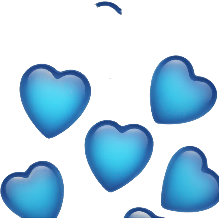 blue glass heart  emoji