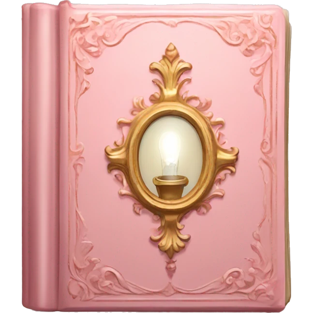 vintage rococo light pink book  emoji