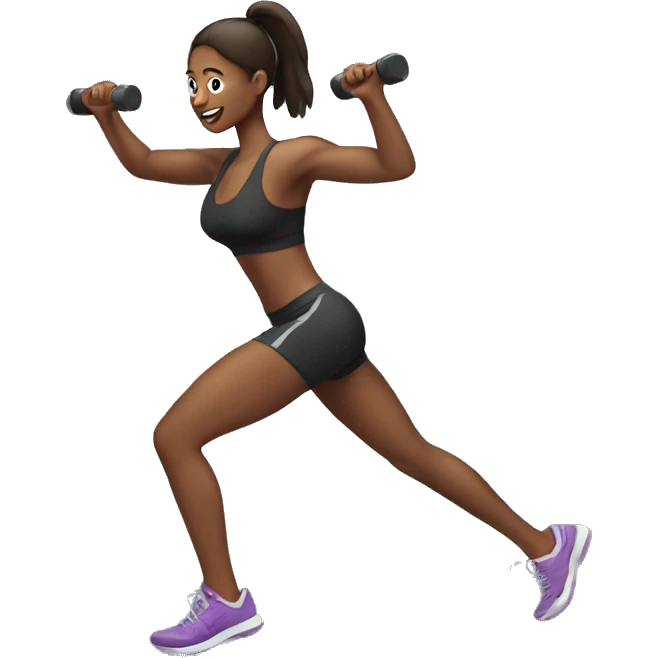 Woman working out emoji