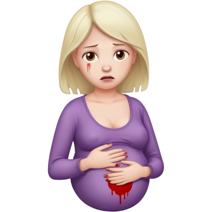 pregnant bleeding emoji