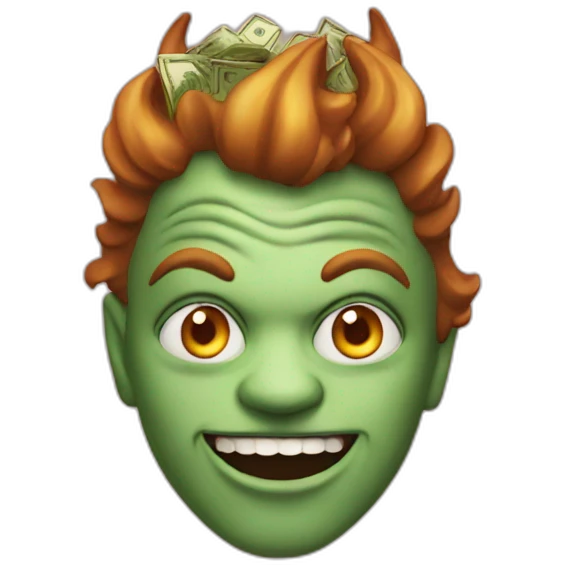 devil with a lot of money emoji