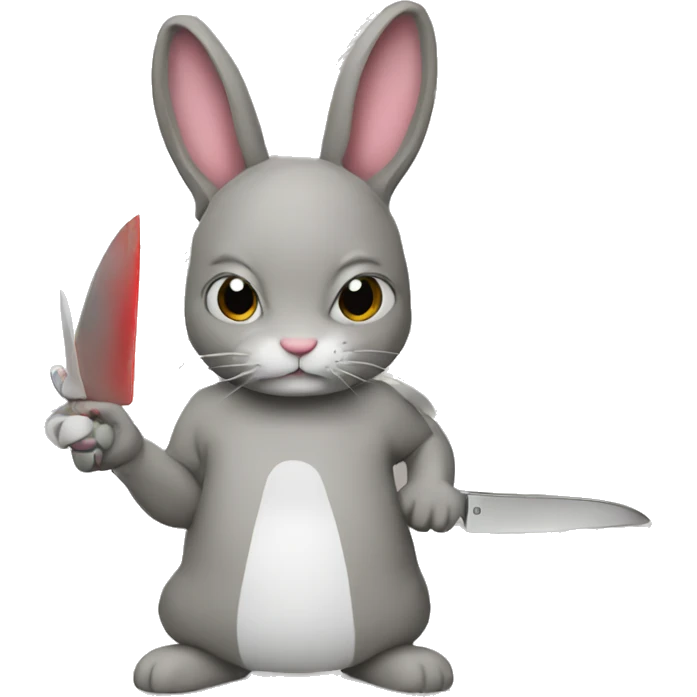 bunny with a knife emoji