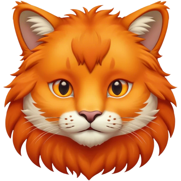 Big cat with  red cheeks ￼￼ emoji