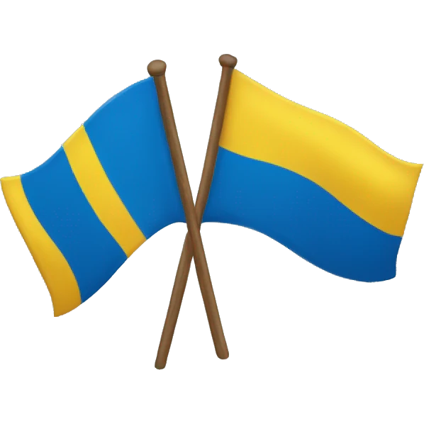 Bandera azul y amarilla emoji