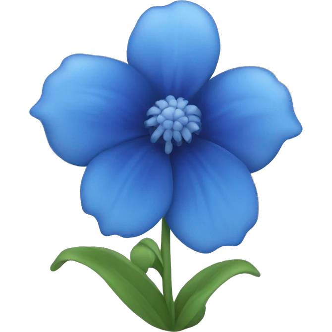 blue flower emoji