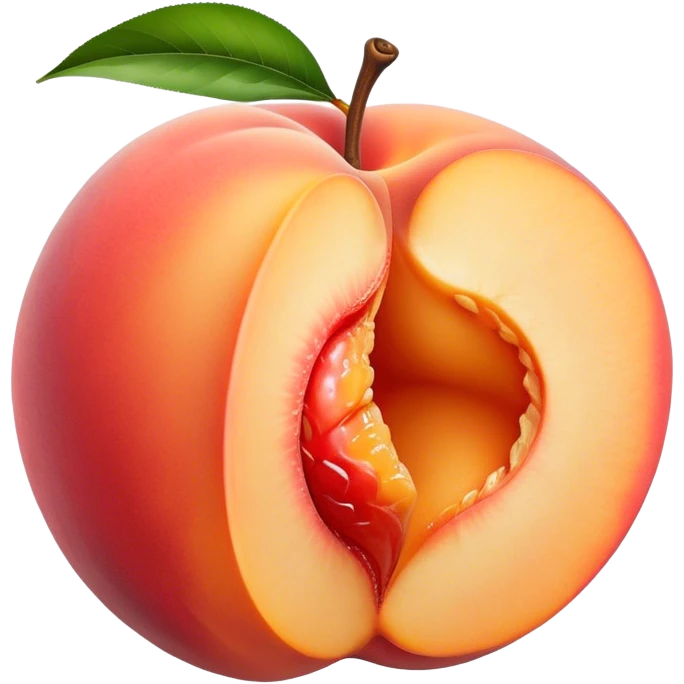peach with a bite taken out emoji