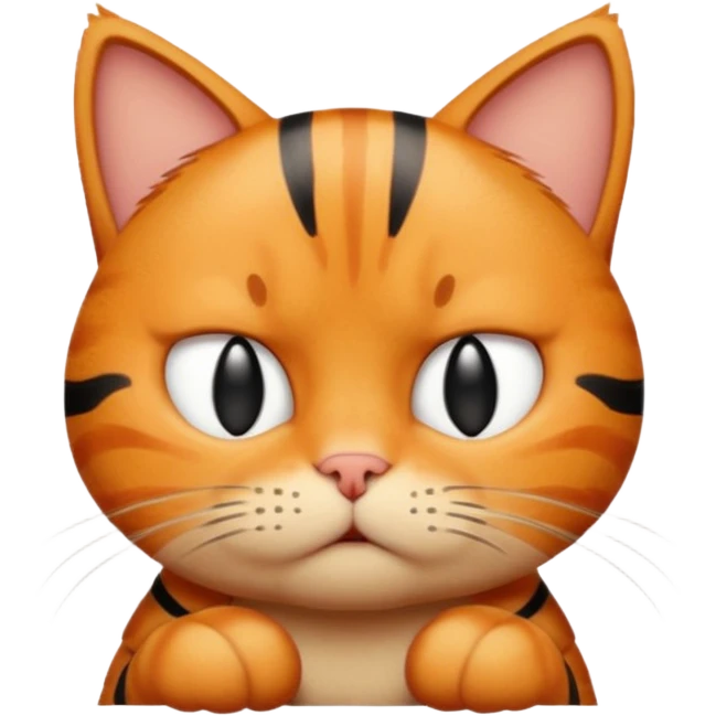 garfield comic style cat hates monday emoji