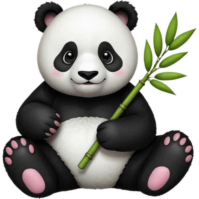 Panda mit einem Schnuller im Mund emoji