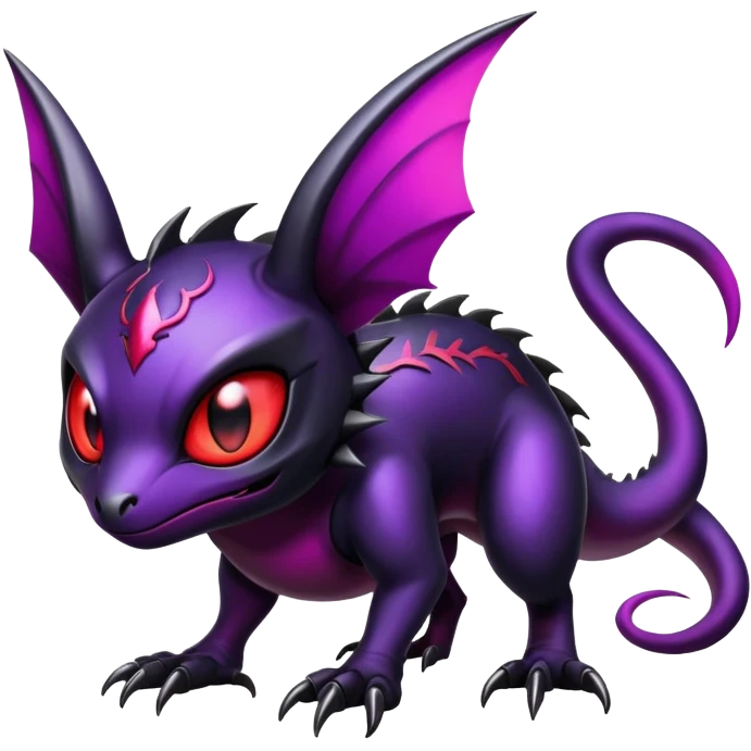 Shiny Epic Badass Gothic Noibat-Salandit-Litten-Hybrid emoji