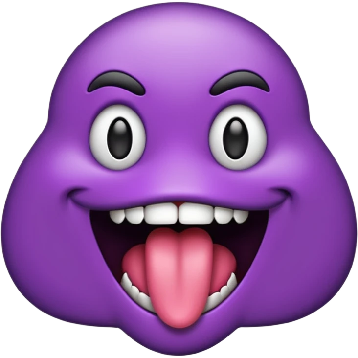 Black tongue emoji emoji