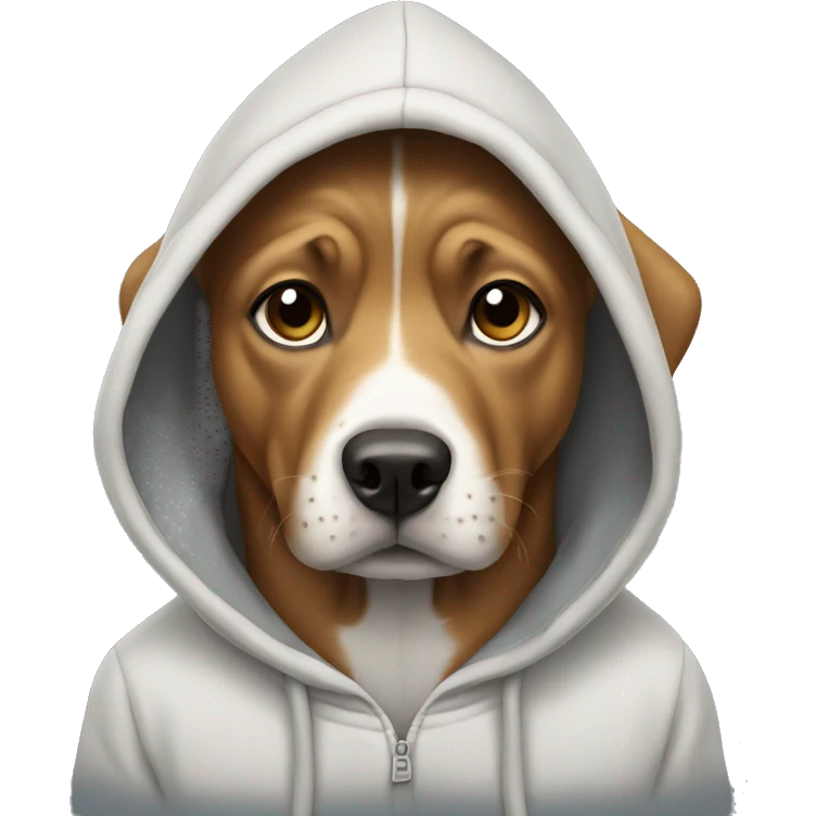 Dog wearing hoodie  emoji