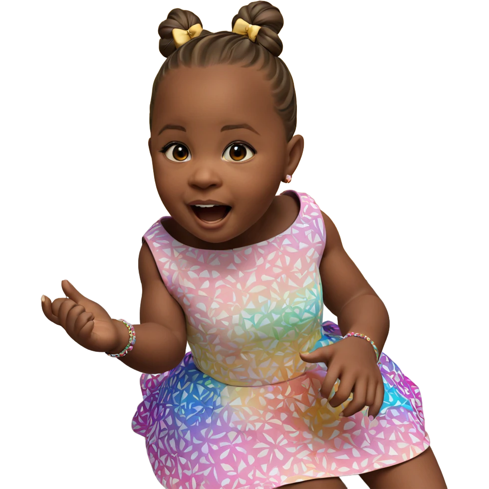 cute girl in elegant dress emoji