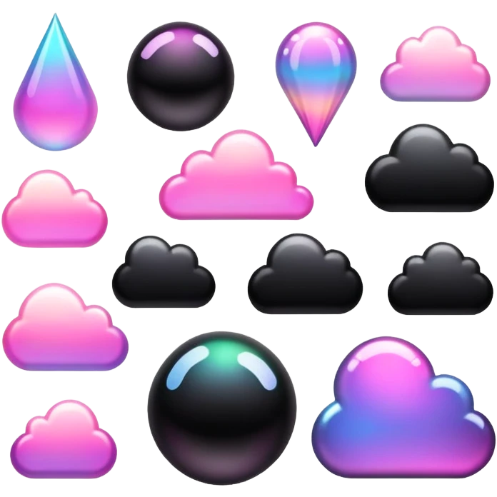  Black-pink-Iridescent-aesthetic-scenery-Decorations emoji