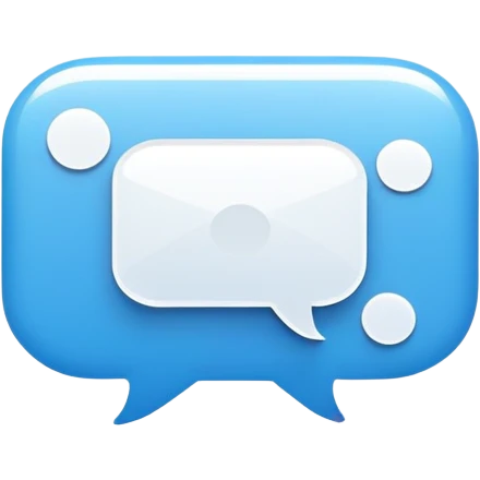 smartphone with text message bubbles emoji