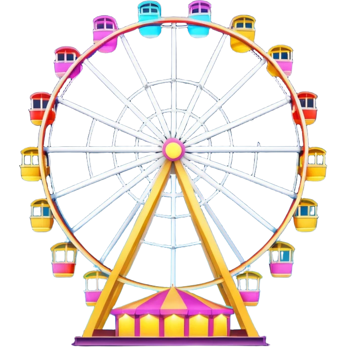 Ferris Wheel with lights
 emoji