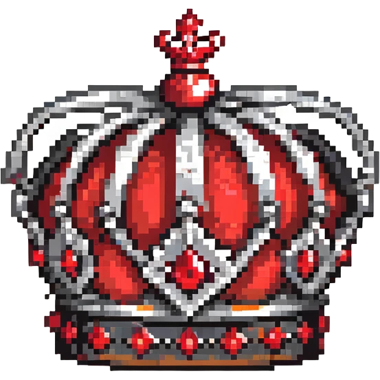 black crown with red jewels emoji