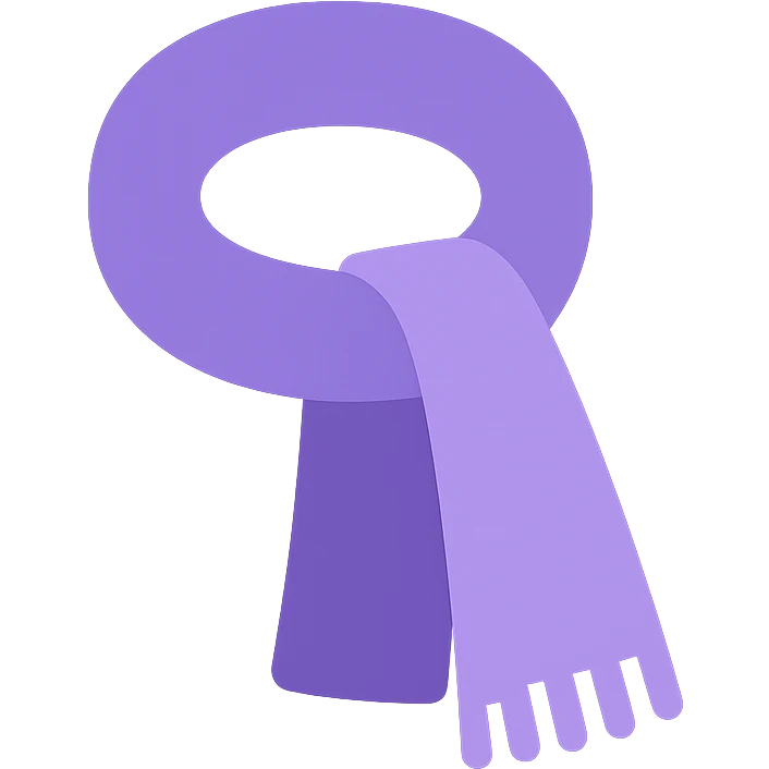 purple scarf emoji