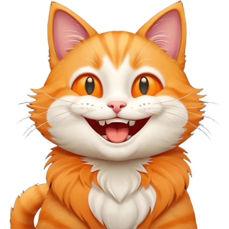 یه گربه در حال خنده باشه emoji