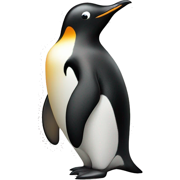 An penguin thinking  emoji