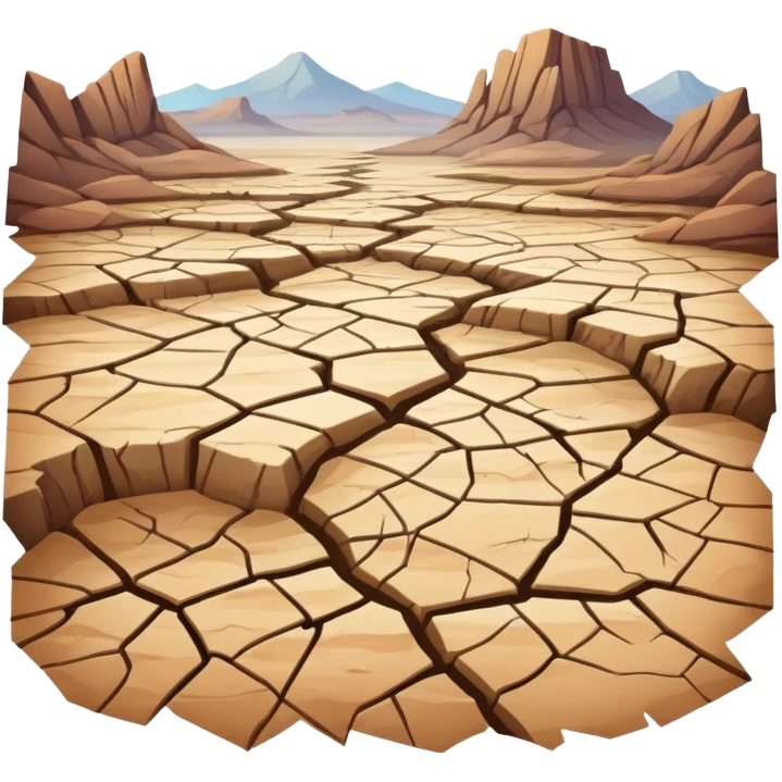 Dead dry deserted crumbling scenery  emoji