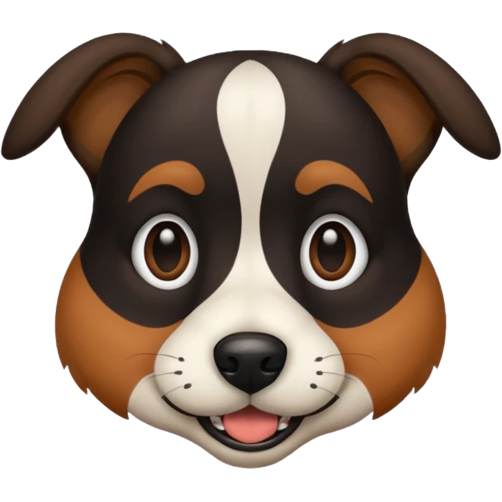  chien  Jakru russce  marrant. Noire et brun. emoji