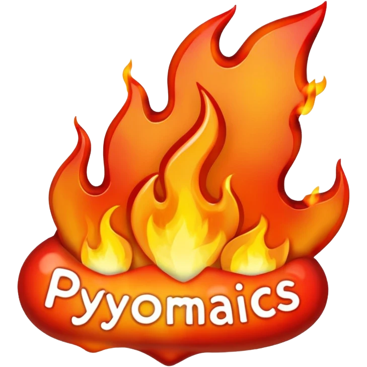 Can you make Christmas decorations cooperative with fire and have the text pyromaniacs  emoji