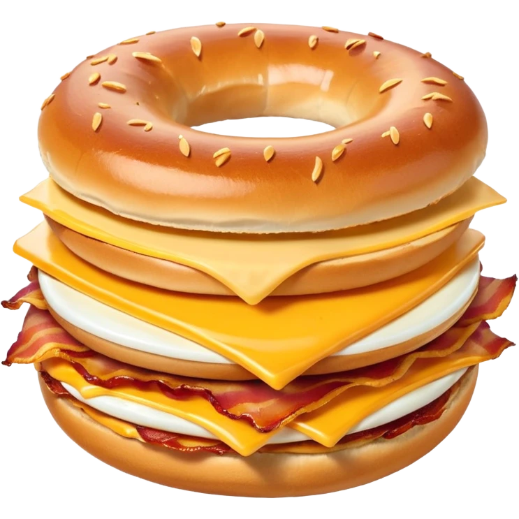 Bacon egg and cheese bagel emoji