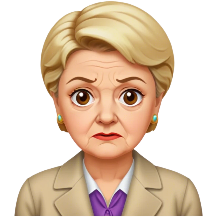 Jessica from "Murder, She Wrote" looking disappointed  emoji