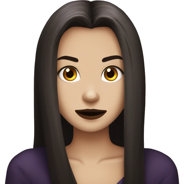Vampire au cheveux lisse brune  emoji