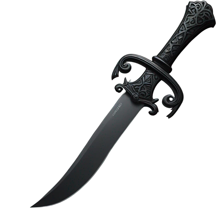 Gothic Black knife emoji