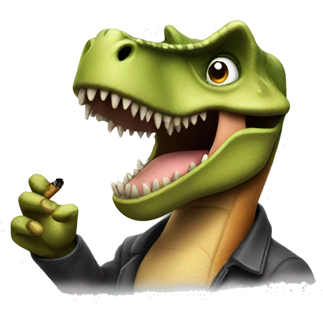 Dinosaur Smoking emoji