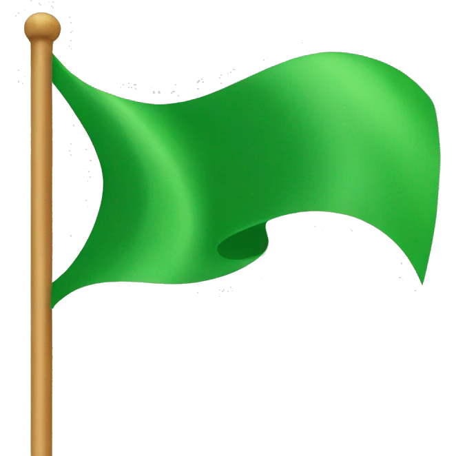 Green flag emoji emoji