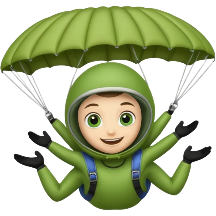 Skydiving parachute aliens emoji