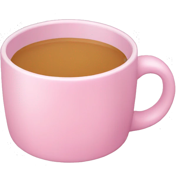 Light pink mug and plate emoji