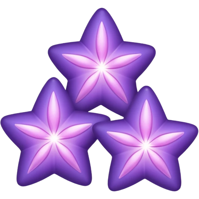 Lilac three stars emoji