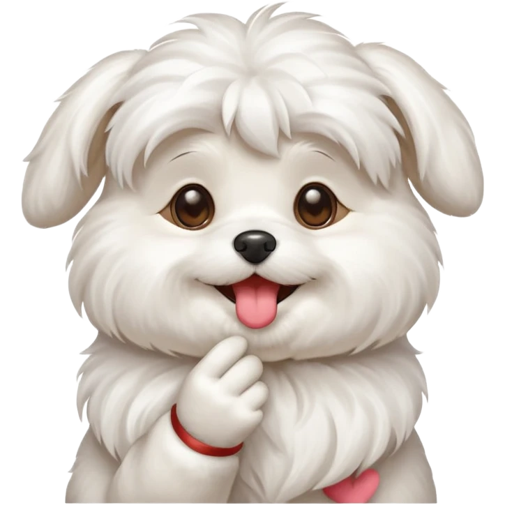 maltese blowing a kiss emoji