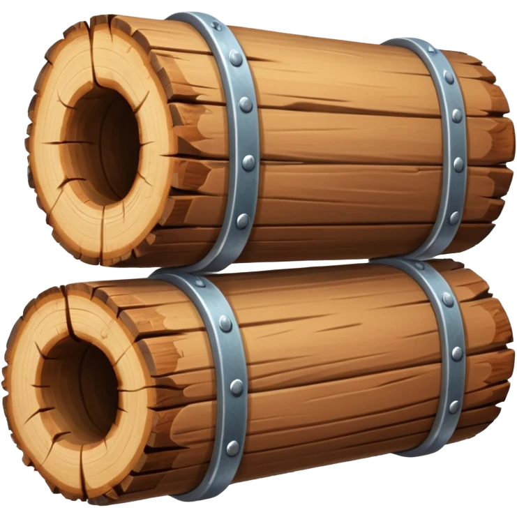 two log emojis, stacked on top of each other, one hanging over the side, with subtle sparkles in the background emoji