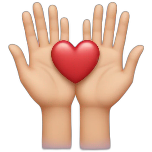 heart made with two hands  emoji