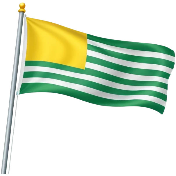 Flag with 2 color, green on top and yellow at bottom  emoji