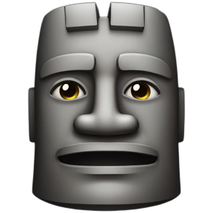 Seductive Moai head emoji