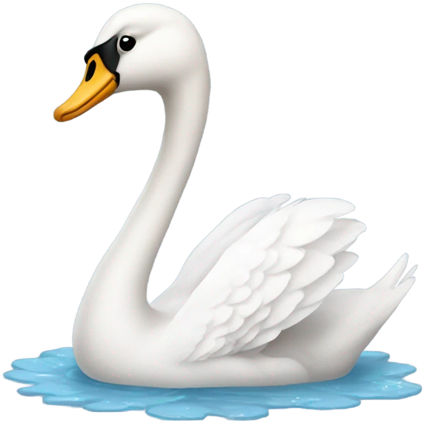Swan wearing a bow  emoji