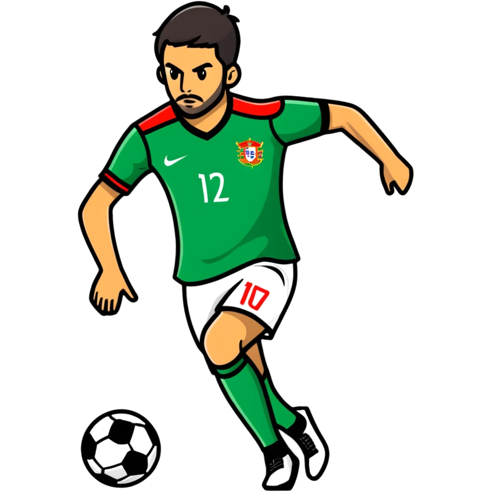 Rafa Silva, Portuguese footballer in action emoji