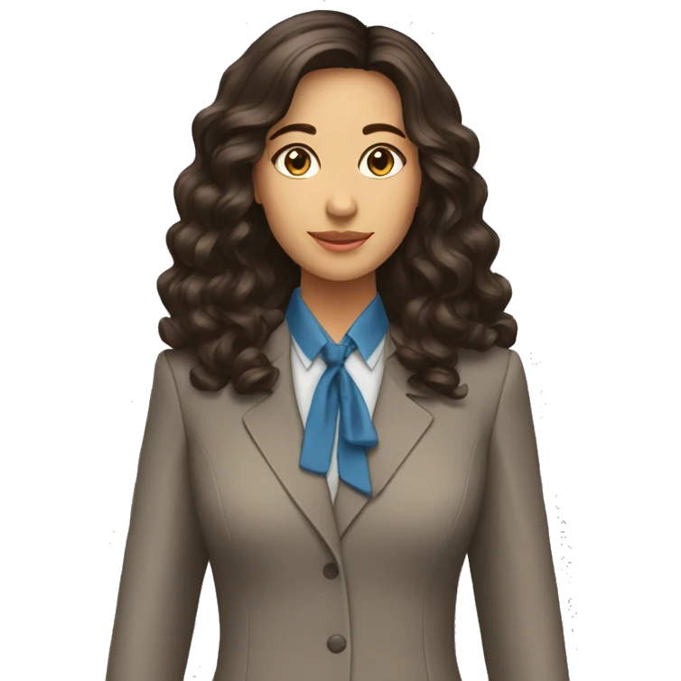 femme brune cheveux attachés emoji
